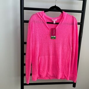 NWT Lilly Pulizer tiki pink medina sweater size small